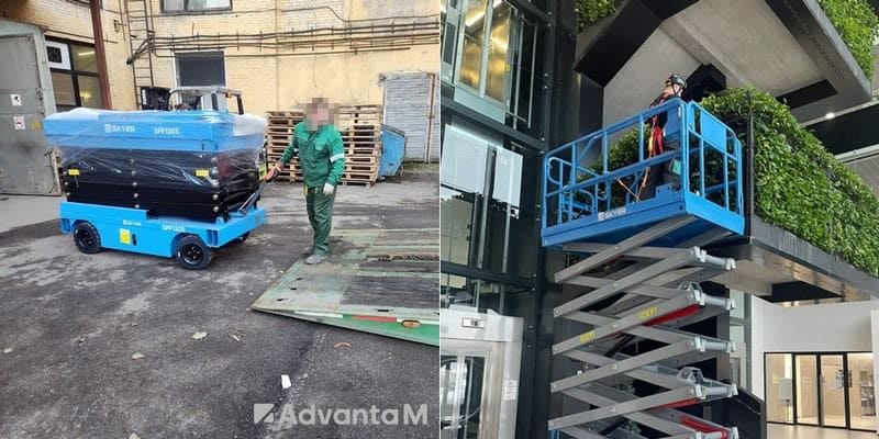 самоходный ножничный подъемник